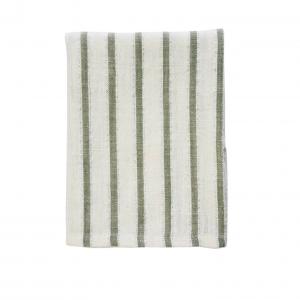 Torchon rayé vert
