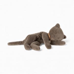Peluche chaton endormi medium gris