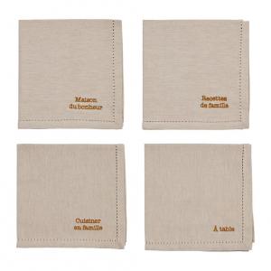 Serviette x 4 famille
