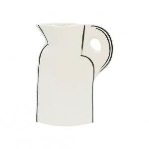 Vase pichet ecru/noir