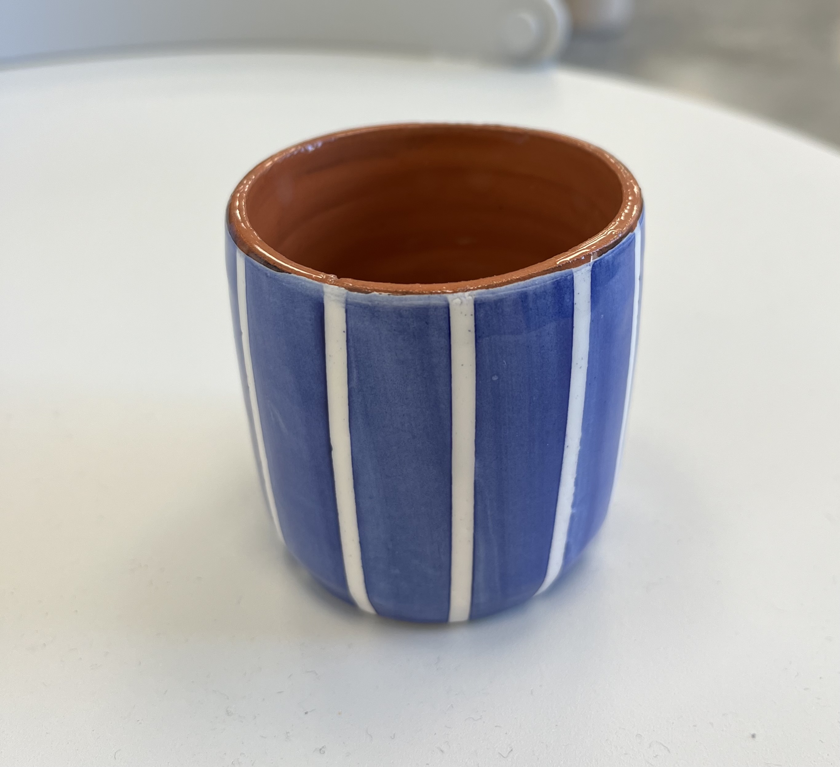 Mug expresso rayure bleu