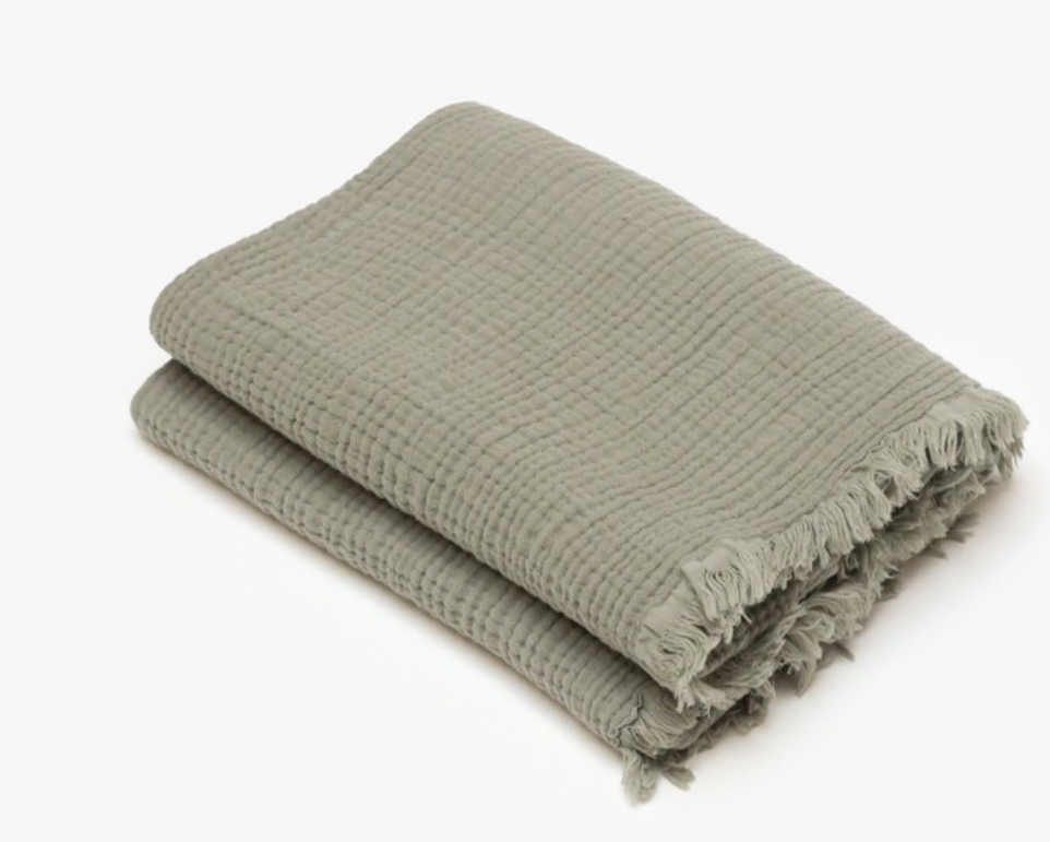 Plaid kaki  mousseline
