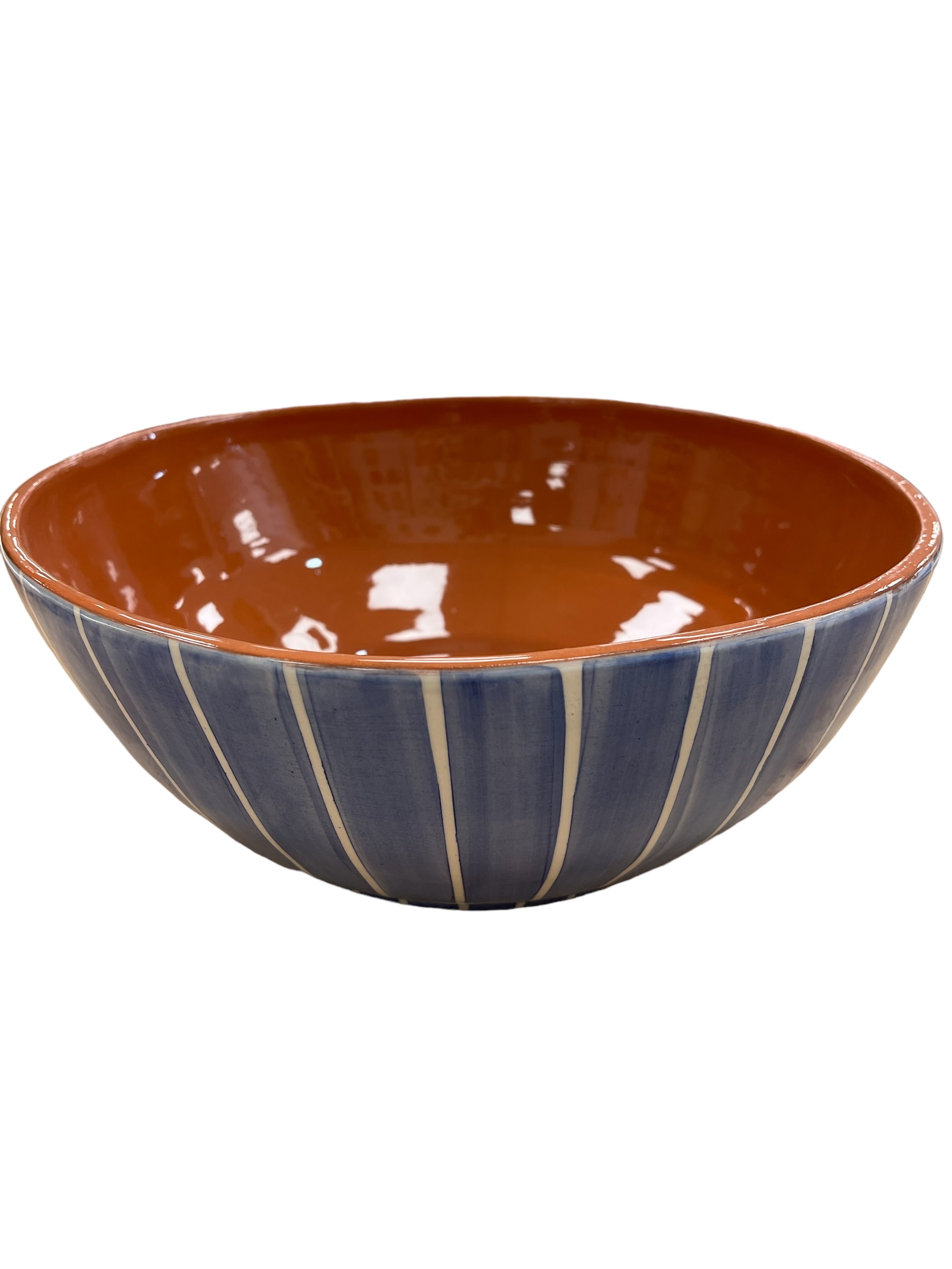 Saladier l rayure bleu